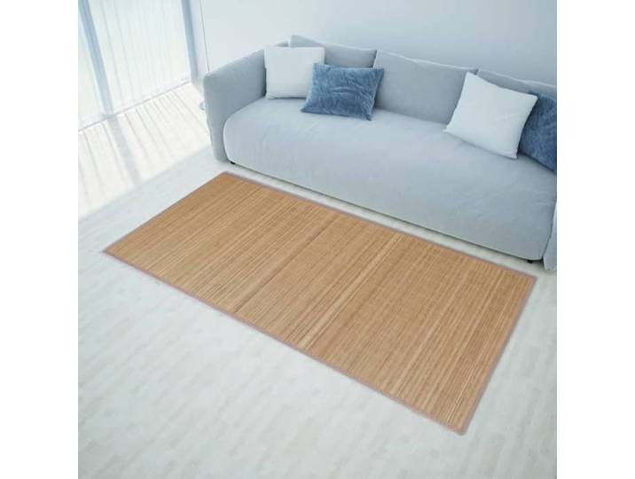 Tapis en bambou - - 150x200 cm - Antidérapant - Marron