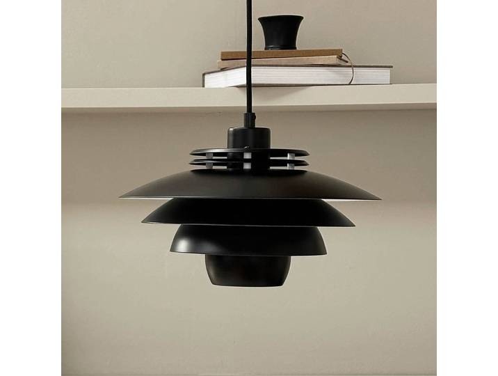 Design hanglamp Ejka mini, dimbaar, zwart, Woon-/ Eetkamer, metaal, Design, hanglamp