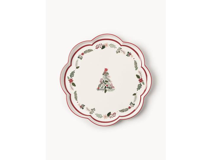 Plat de service de Noël en porcelaine Eve