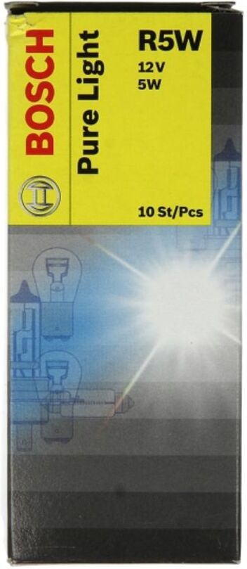 Glühlampe Sekundär BOSCH R5W Pure Light 12V, 5W, 10 Stück