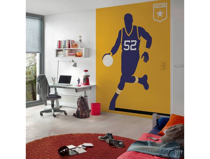 Papier peint Basketball 2 x 2cm 200g non tissé-mica