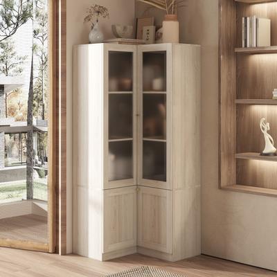 Timechee Elegant White Storage Modular Bookshelf Storage Cabinet: Versatile Organization Solution