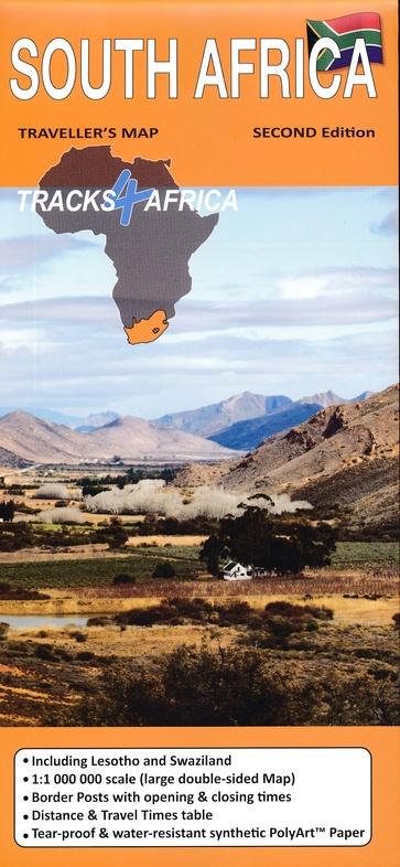 Carte routière - Afrique du Sud   Tracks4Africa