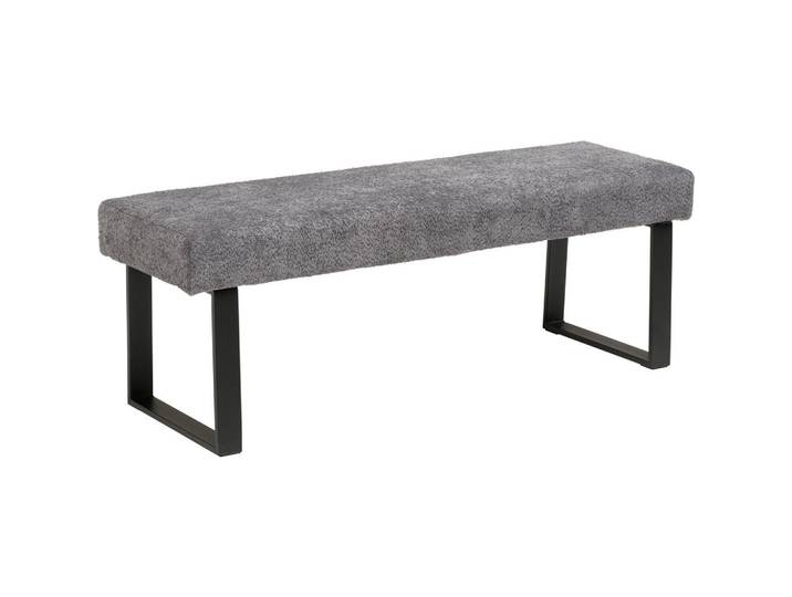 Livetastic Sitzbank, Dunkelgrau, Metall, 3-Sitzer, 140x49x47 cm, Esszimmer, Bänke, Sitzbänke