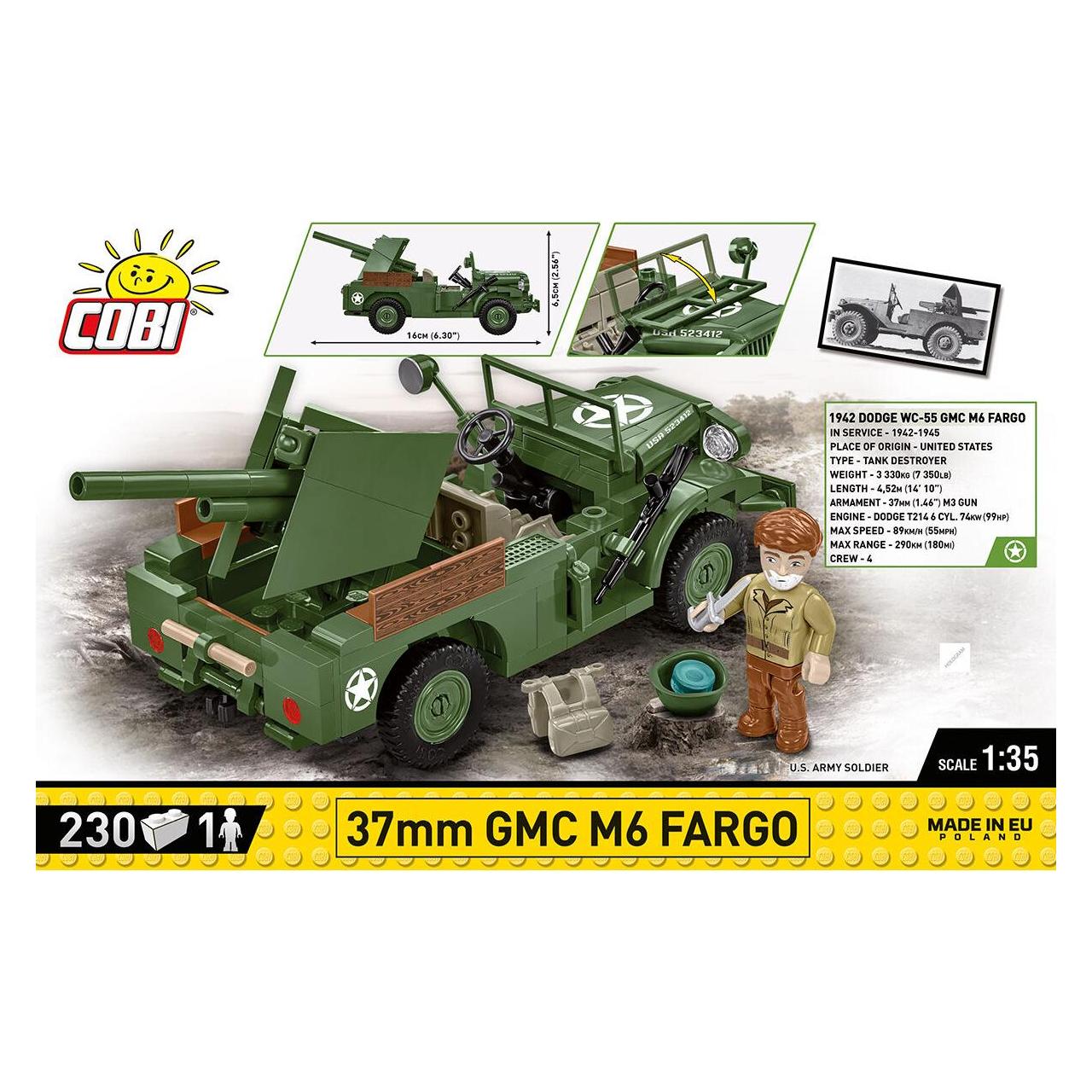 Cobi 37 mm GMC M6 Fargo / 230 pcs. (3116)