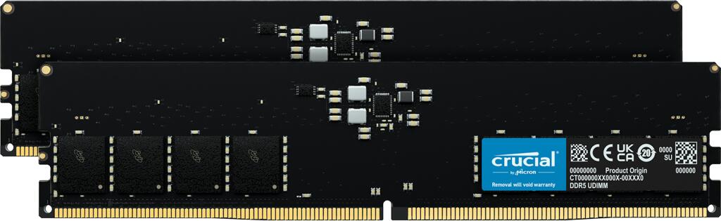 Crucial RAM 32GB (2x16GB) DDR5 5600MHz UDIMM schwarz CT2K16G56C46U5