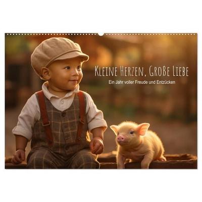 Kleine Herzen, Große Liebe: Ein Jahr voller Freude und Entzücken (Wandkalender 2027 DIN A2 quer), CALVENDO Monatskalender
