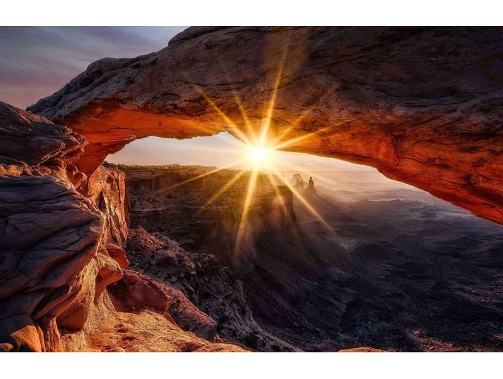 Fototapete PAPERMOON Photo-Art RENE COLELLA, DER MESA-ARCH , bunt, B:4,5m L:2,8m, Vlies, Tapeten, Fototapete