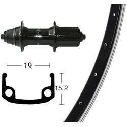 H-Rad 28x1.75 T3000 Kass.8/9-f sz 36L. Alu-Sport schw./silb.Niro-Spei.