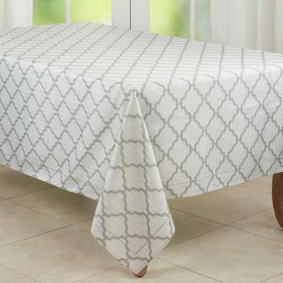 Saro Lifestyle Tablecloth With Laser-Cut Hemstitch Design