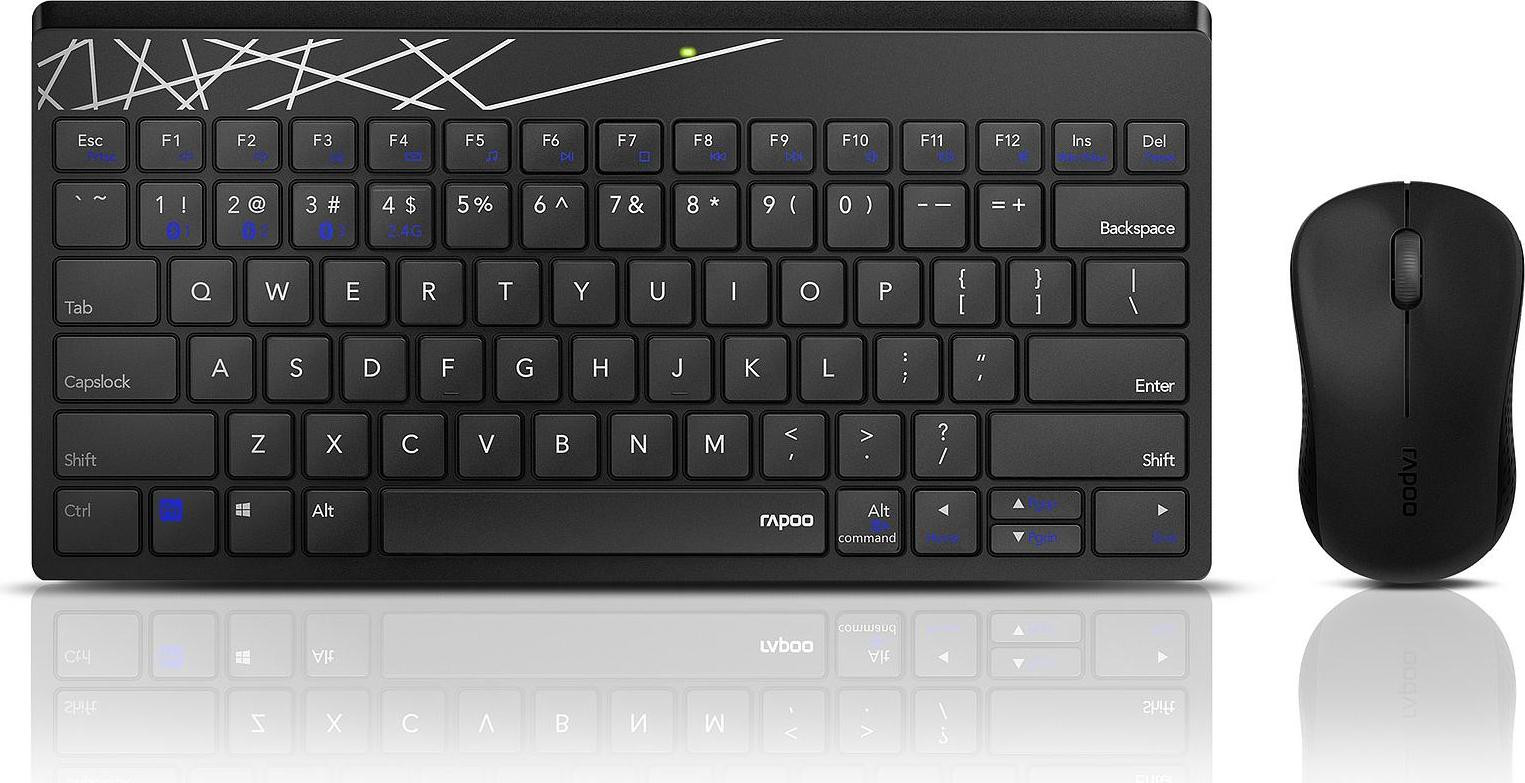 Rapoo 8000M draadloze multi-mode desktopset, zwart