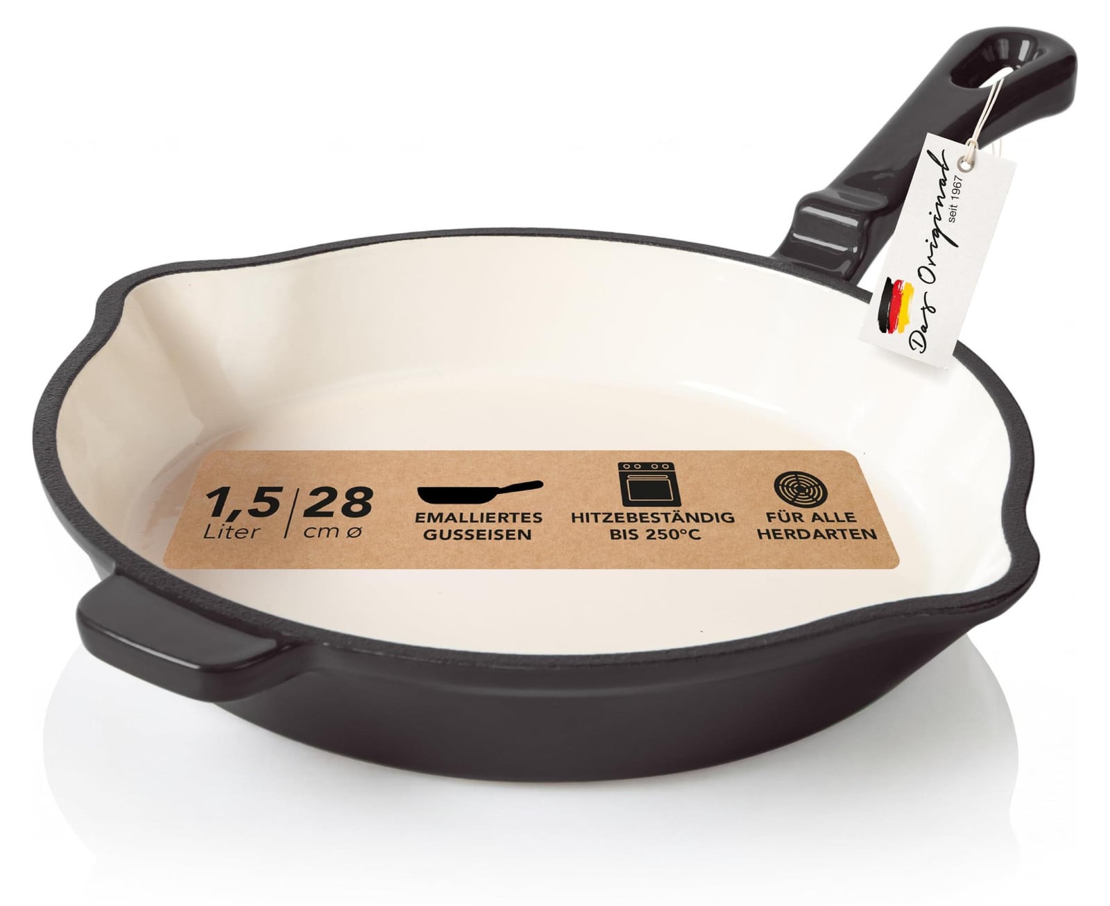 Römertopf geëmailleerde gietijzeren braadpan, 28 cm, antraciet