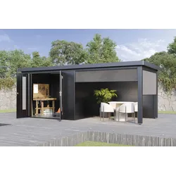 Wolff Finnhaus Sonnenrollo 24 für Premium Metall Gartenhäuser