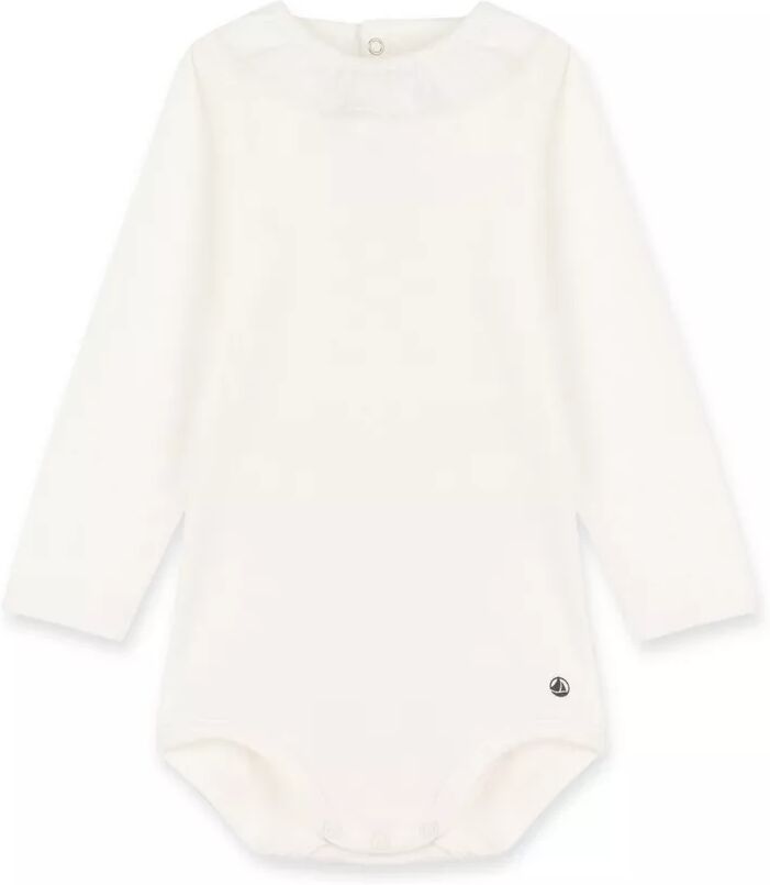 Petit Bateau - Body, langarm, 18M, Weiss