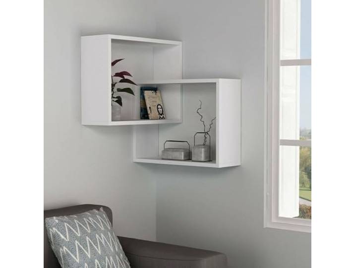Dmora Regal Alniyat 68x60x68h cm Weiß, 3 Regalböden
