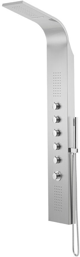 Belfry Bathroom Marchelle Shower Tower Panel Silver 152cm H