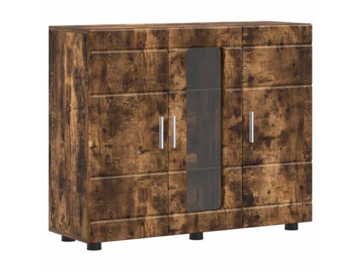 Makastle Sideboard Geräucherte Eiche 88,5x30,5x73 cm Holzwerkstoff