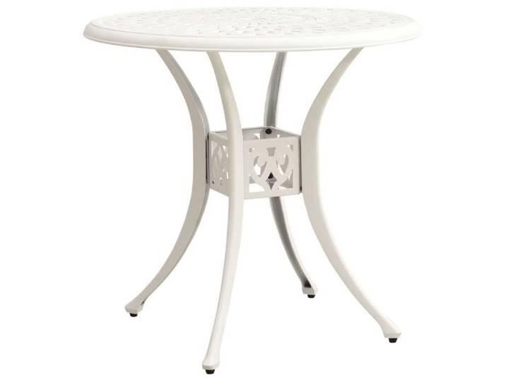 Automne/hiver  Blanc Table de jardin Blanc 78x78x72cm Aluminium coulé - Hauteur:72cm Nove2435098