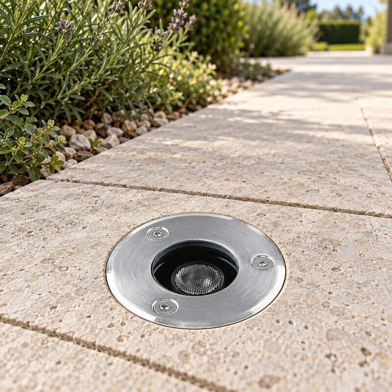 Silumen Spot Extérieur Encastrable LED IP67 220V Sol 1W 30° Ø64mm - Blanc Froid 6000K - 8000K