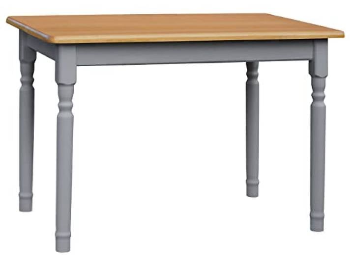 koma Grau Esstisch Küchentisch Tisch MASSIV Kiefer Holz Landhausstil - NEU (60 x 130 cm)