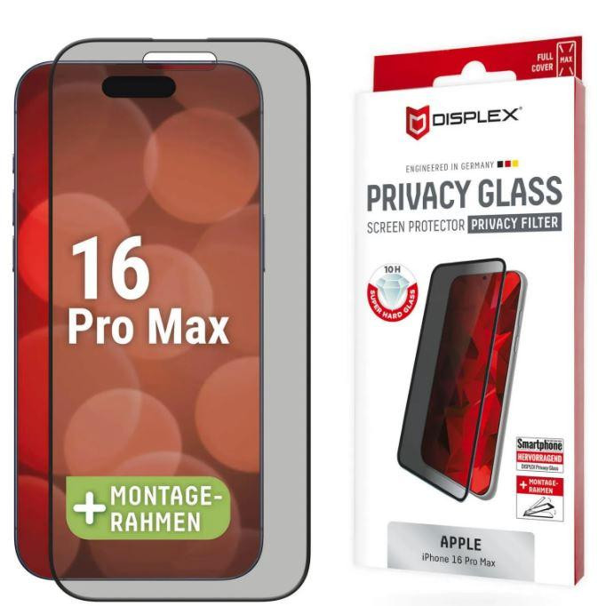 Displex Privacy Tempered Glass voor iPhone 16 Pro Max