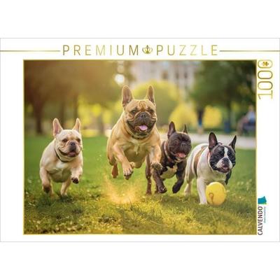 CALVENDO Puzzle Hinterher, der Ball scheint schneller zu sein | 1000 Teile Lege-Größe 64 × 48 cm Foto-Puzzle für glückliche Stunden