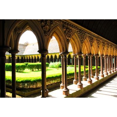Fototapete PAPERMOON "Saint Michel Cloister", bunt, B:2,5m L:1,86m, Vlies, Tapeten