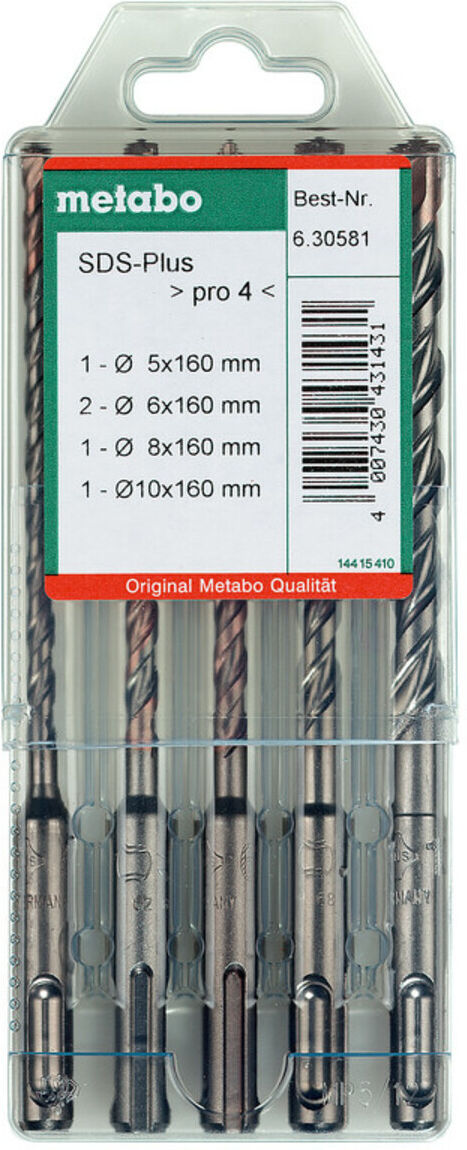 Metabo SDS-plus Pro 4-Bohrersatz 5-teilig (630581000)