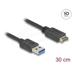 DELOCK USB 10 Gbps Kabel USB Typ-E Key A 20 Pin Stecker30cm