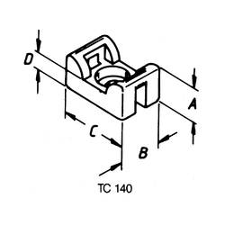 HELU TC 141 Befestigungssockel schraubbar 93003-500 hitzestabil Transparent 500 St.
