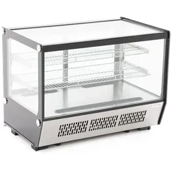 Ristoattrezzature Kühlvitrine - Arbeitsplatte - Gebogenes Glas - 4 Seiten - Weißes Glas - 0 / +12 °C - 160 lt - 88x56,8x68,6h cm