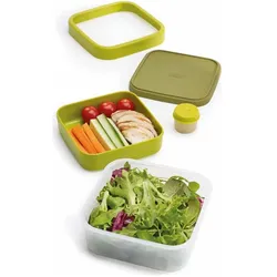 Joseph Joseph GoEat Compact 2-in-1 Salat Box, Lunchbox, Grün, Transparent