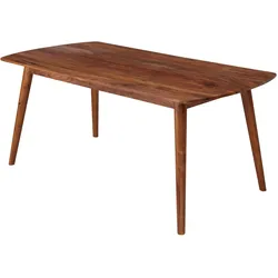 ESSZIMMERTISCH – Rechteckig Massivholz Braun 120x77x60 cm Rustikal