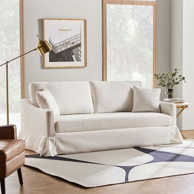 "HULALA HOME Volkhard 80.5"" Modern Slipcovered Sofa With Removable Back Cushion"