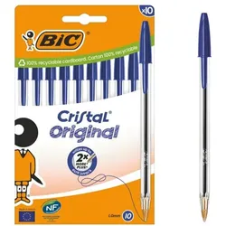 BIC 10er-Pack Kugelschreiber »Cristal Original« blau