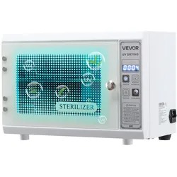 VEVOR UV Sterilisator Nagelwerkzeug-Reinigungsmaschine (12 L / 160 W) multifunktionale Nagelreiniger Sterilisator mit Timer-Einstellung, Reinigungskabinett mit Tür aus gehärtetem Glas, für Labore