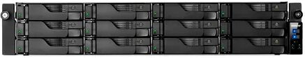 Asustor Server NAS  AS7112RDX Armadio (2U) Collegamento ethernet LAN Nero E-2224 [AS7112RDX/RAIL KIT]