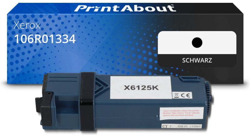 PrintAbout Toner kompatibel mit Xerox 106R01334 - Schwarz