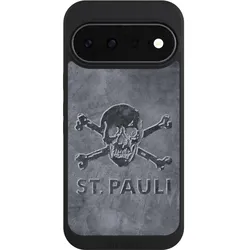 Nivocase Handyhülle für Google Pixel 11 Hülle NIVOpure Case Schwarz Beton FC St. Pauli Logo (Google Pixel 11), Smartphone Hülle, Schwarz