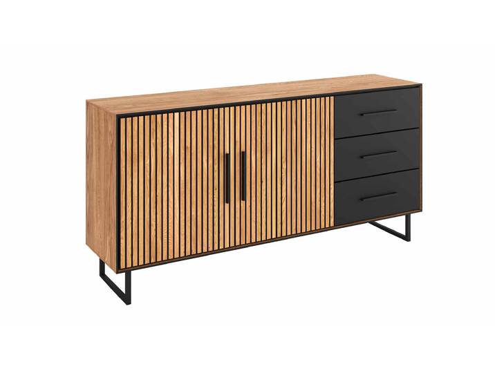 Sideboard mit Schubladen Eiche massiv geölt 163 cm - BELLA