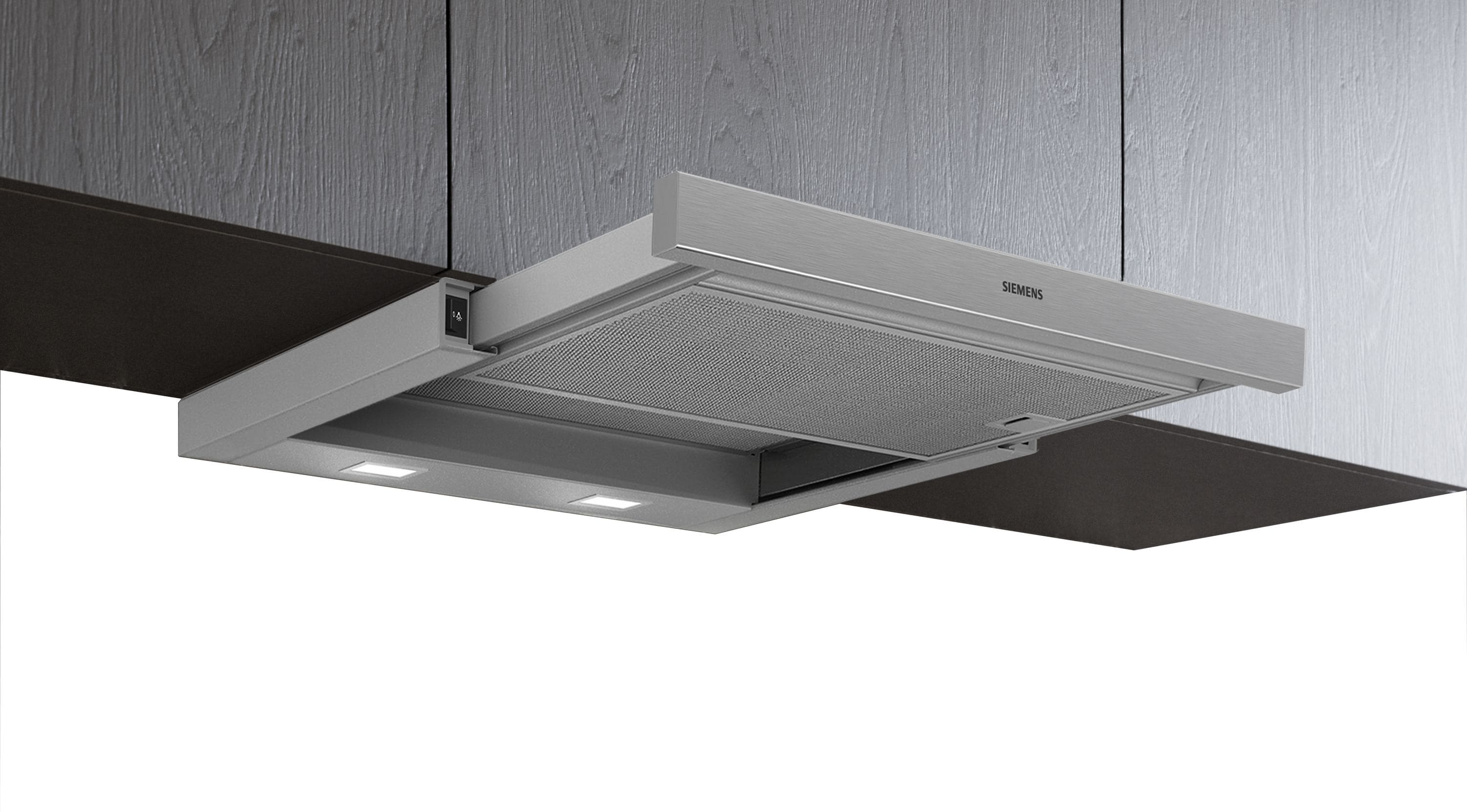 Siemens iQ100 LI64LB521 Abluft/Umluft Dunstabzugshaube/Esse Flachschirmhaube 60 cm (Silber)