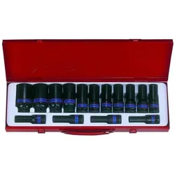 King, Schraubenzieher, TONY NASADKI UDAROWE DŁUGIE 1/2" KOMPLET 15 elem. 10-32mm