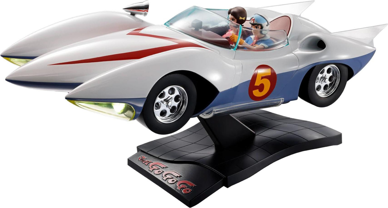 Bandai Tamashii Nations Speed Racer Chogokin Mach 5 metalen model, 27 cm