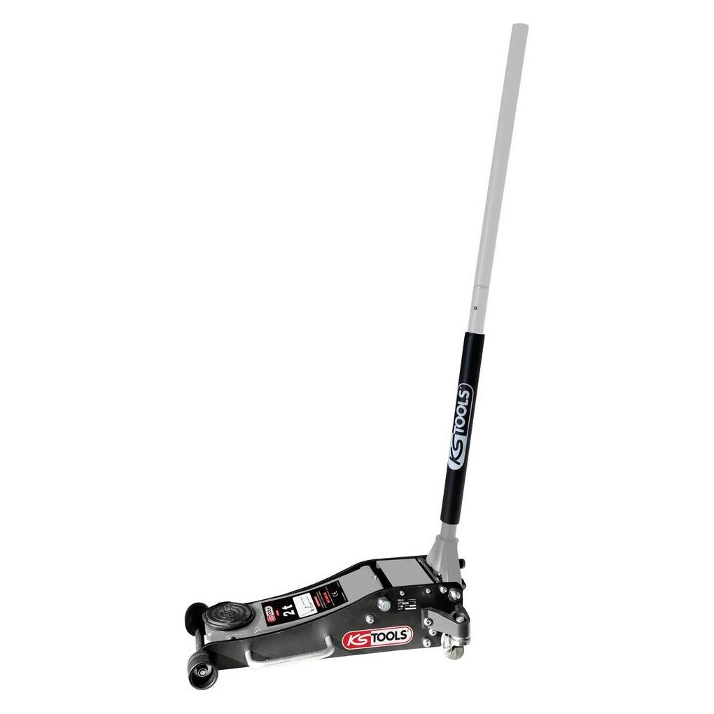 KS Tools Kompakter Hydraulikwagenheber aus Aluminium/Stahl, 2 t (2000 kg, 8.80 - 42 cm) (161.0365F)