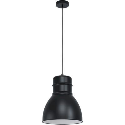 EGLO Hängeleuchte "EBURY", schwarz (schwarz, weiß), Ø 38cm H: 110cm, 1 Stk., Leuchten, Hängeleuchte aus Stahl - exkl. E27 - 60W, Hängeleuchte