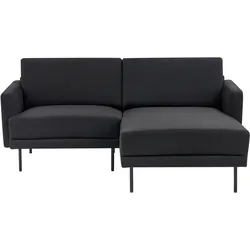 ECKSOFA 2-Sitzer Stoff Schwarz linksseitig Breda