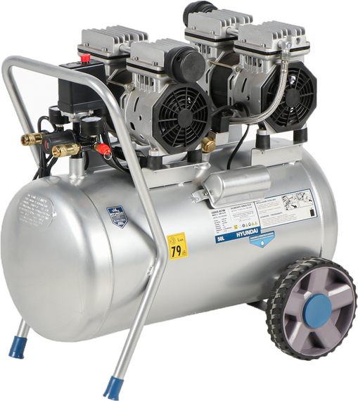 Hyundai KWU750-50 - Compressore aria elettrico silenziato 3HP - 50 lt