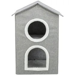 Trixie Kattenmand / Kattenhuis Nora Soft 2 Verdriepingen Lichtgrijs (Katze), Hundebett + Katzenbett