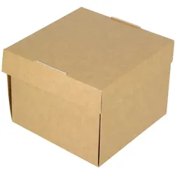 Greenuso MONOUSO - Gourmet Burger Schachtel Kraft 13x13x10cm (25 Stück)