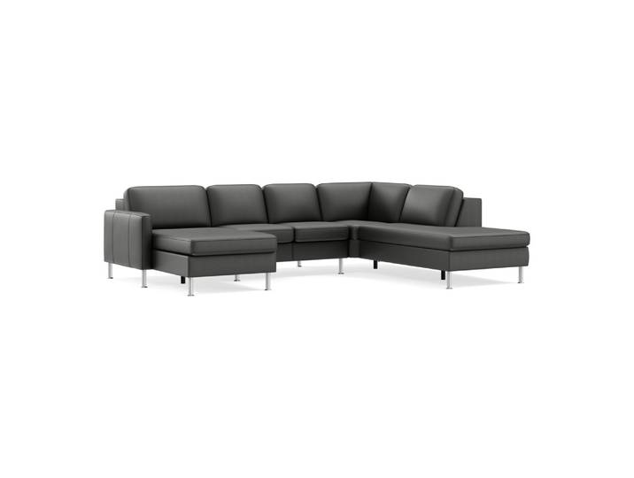 Ecksofa Classica-8011, Johann Jakob, kat. j, mercury black, Leder
